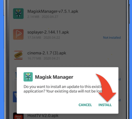Install Magisk Manager