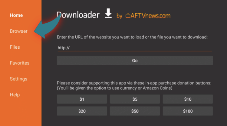 Browser on Downloader