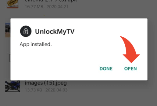 open unlockmytv app image
