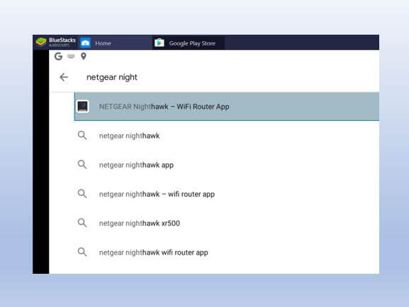 Search for Netgear Nighthawk app