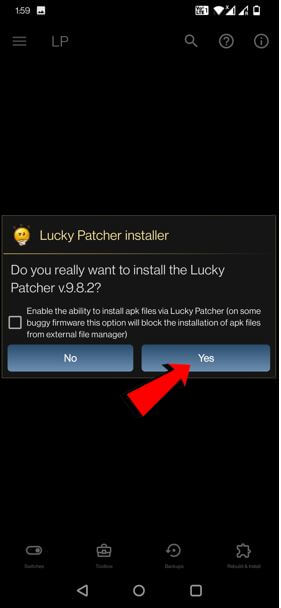install lucky patcher step 3